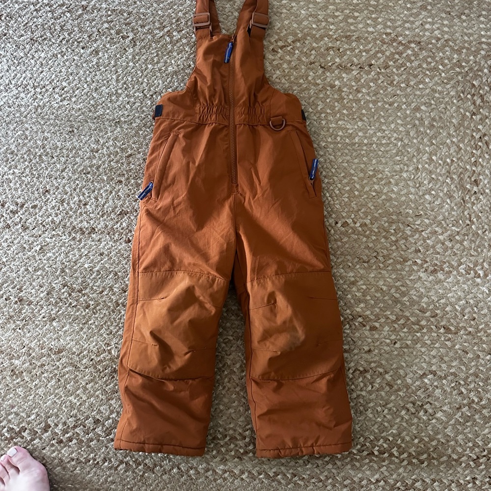 Amazon Essentials Kids Snow Bibs in Orange